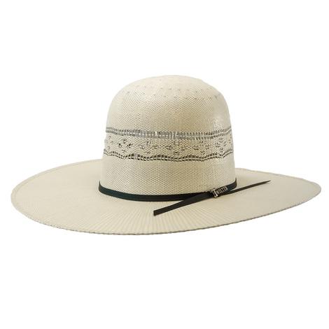 Twister Bangora 4.5" Brim Open Crown Natural and Grey Straw Hat